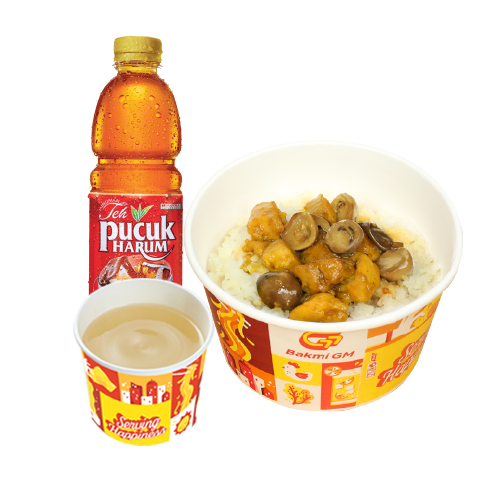 Bakmi GM - Nasi Ayam GM Junior + Teh Pucuk